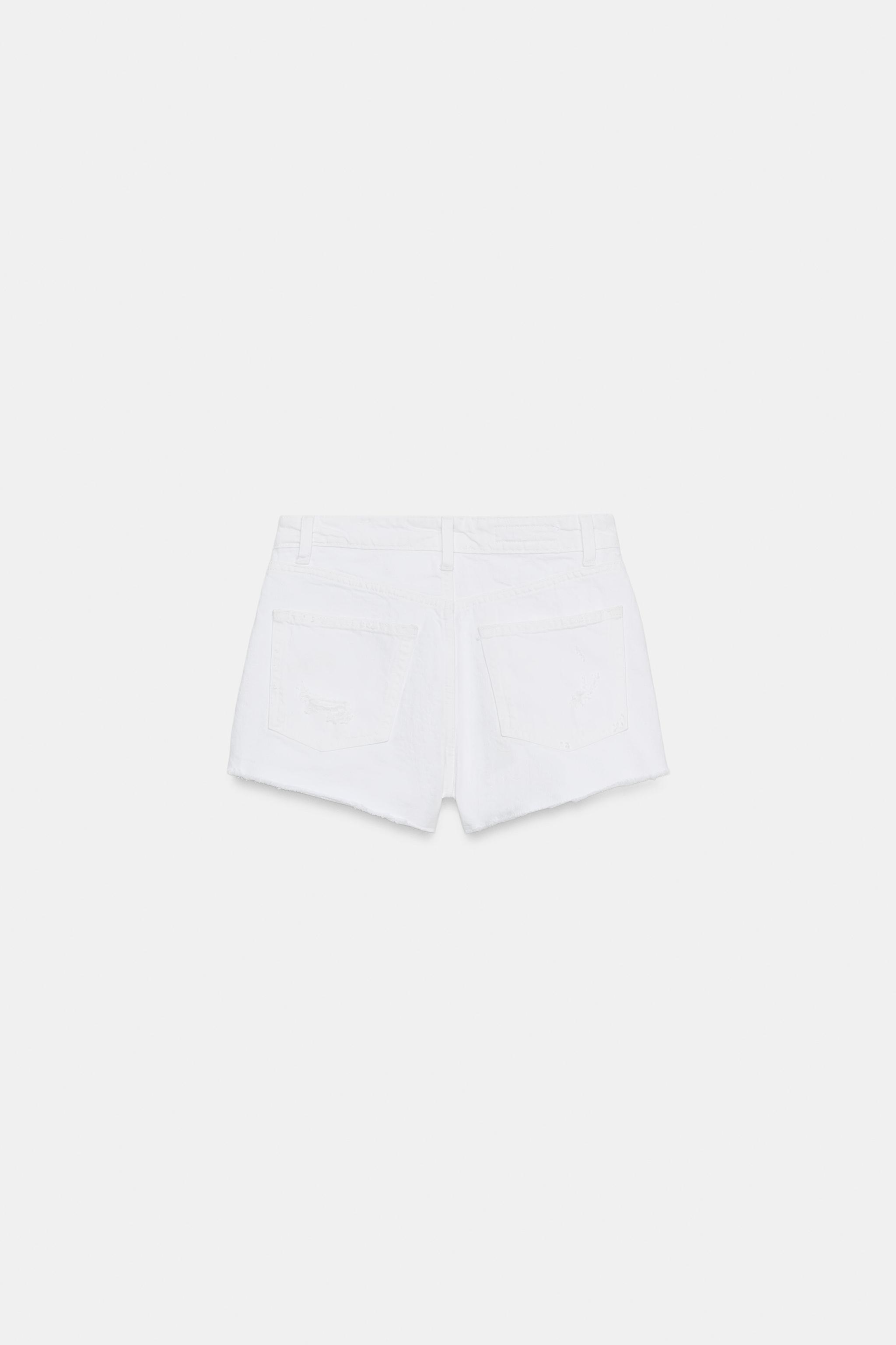 SHORT EN JEAN TRF TAILLE HAUTE DÉCHIRÉ